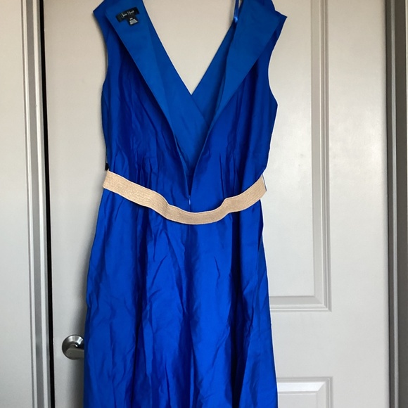 Jessica Howard Plus Size Belted Sleeveless V-Neck Midi Dress, size 20W - Picture 11 of 14